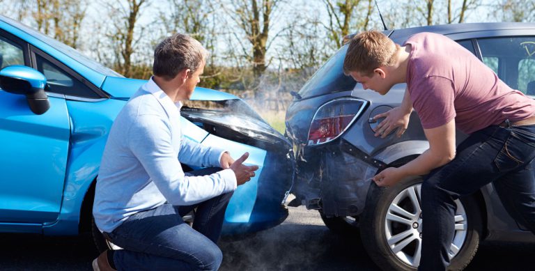 Drivers argue after accident